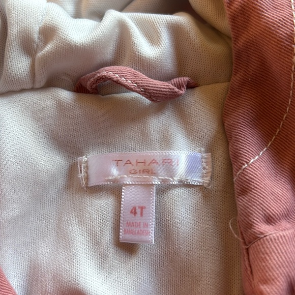 T Tahari Pink Hooded Snap Button Jacket 4T - Picture 6 of 9